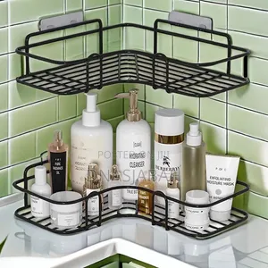 2pcs Bathroom Kitchen Shelves, Storage Rack, Drain Basket