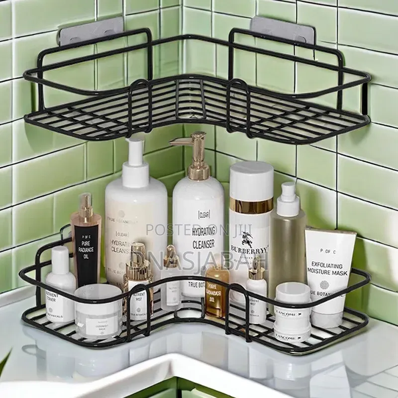 2pcs Bathroom Kitchen Shelves, Storage Rack, Drain Basket