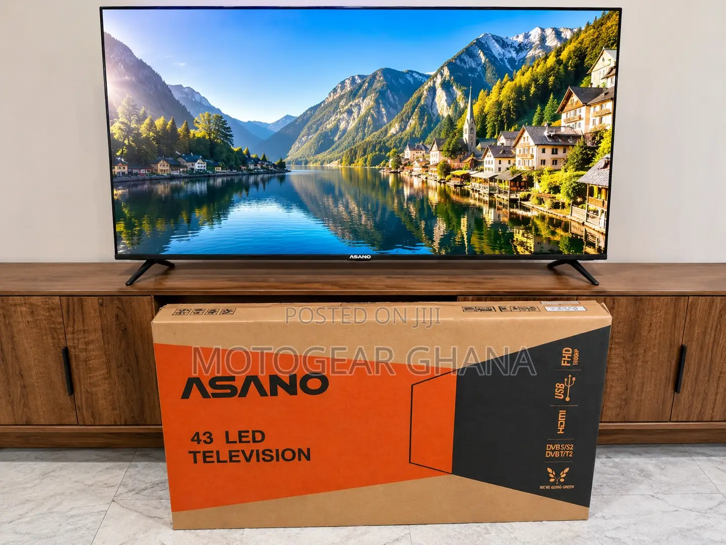 ASANO 43′′ LED TV – Excellent Condition + Original Box