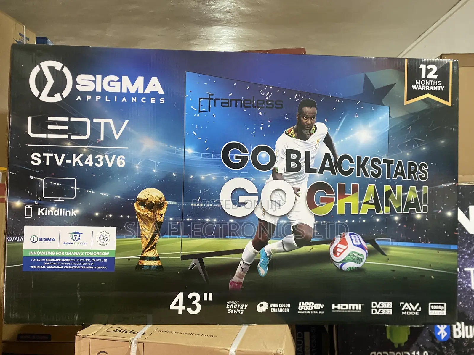 Sigma 43′′ FHD Satellite TV With iCAST