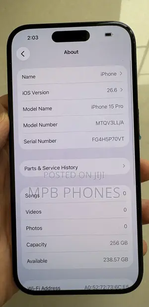 Apple iPhone 15 Pro 256 GB Blue