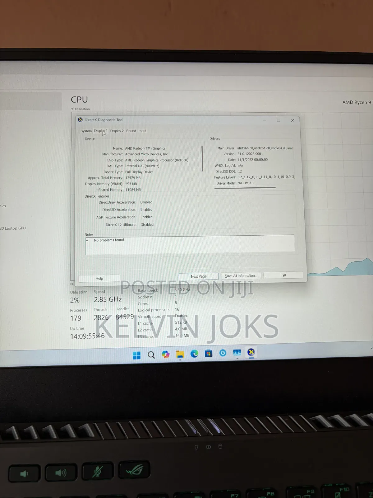 Laptop Asus ROG Zephyrus G15 GA503QR 24GB AMD Ryzen 9 SSD 1.5T