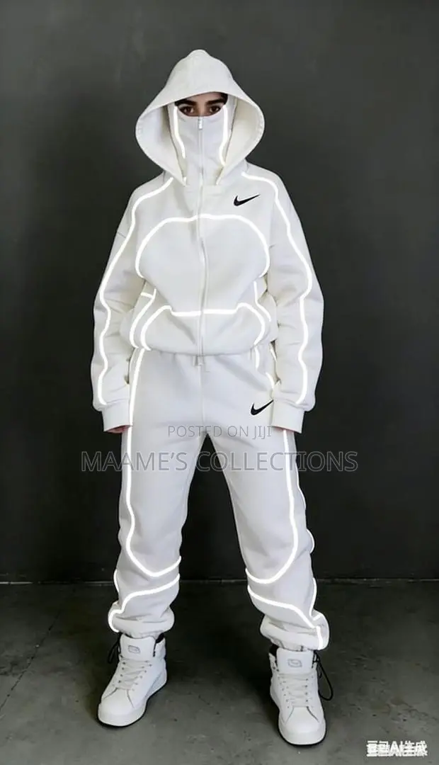 Nike X Corteiz Reflective Hoodies Tracksuit Top and Down Set. Unisex