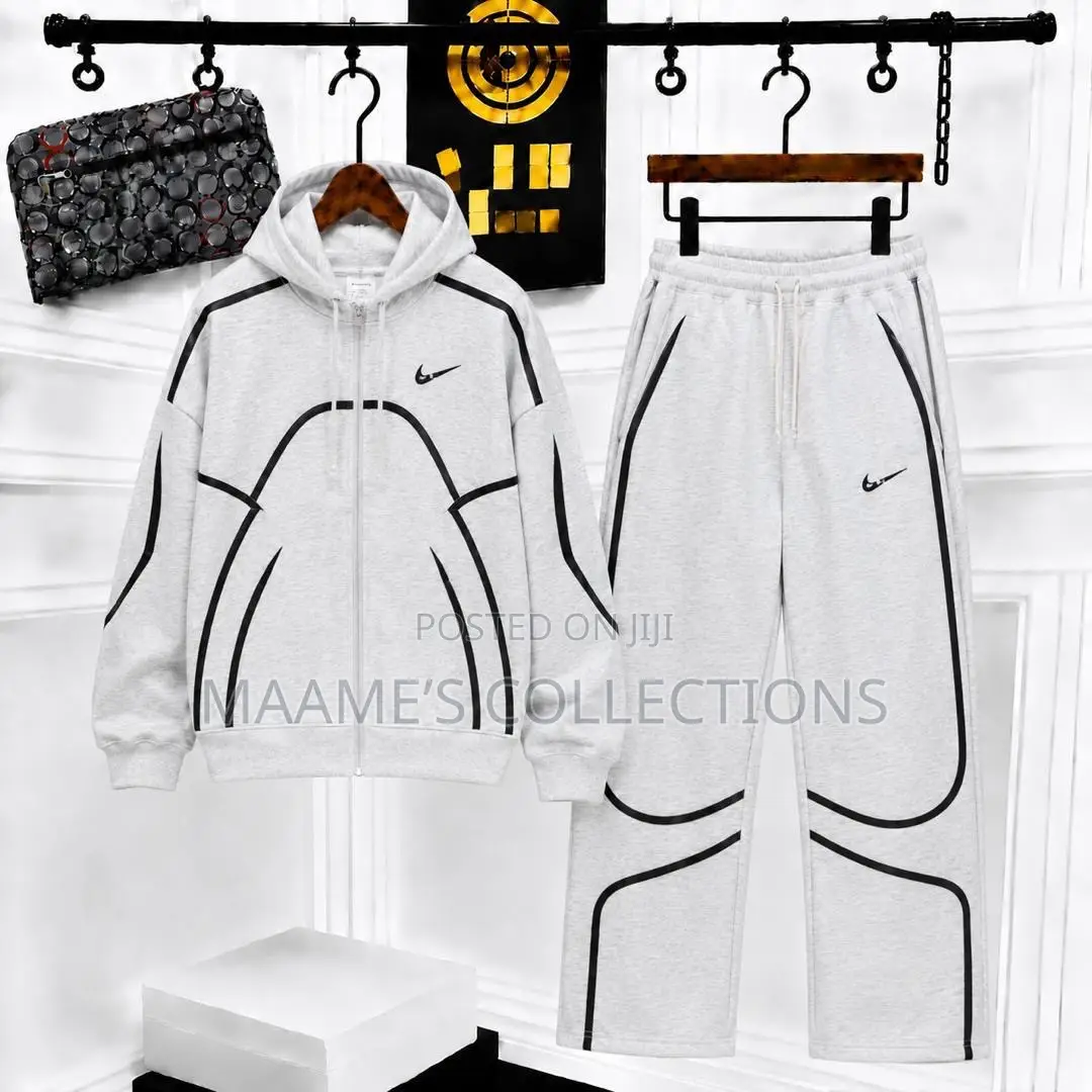 Nike X Corteiz Reflective Hoodies Tracksuit Top and Down Set. Unisex