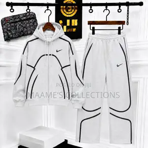 Nike X Corteiz Reflective Hoodies Tracksuit Top and Down Set. Unisex