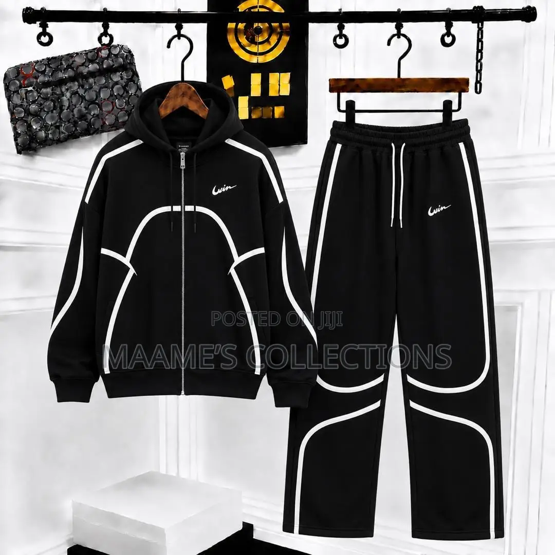 Nike X Corteiz Reflective Hoodies Tracksuit Top and Down Set. Unisex