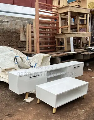 White TV Stand and Center Table