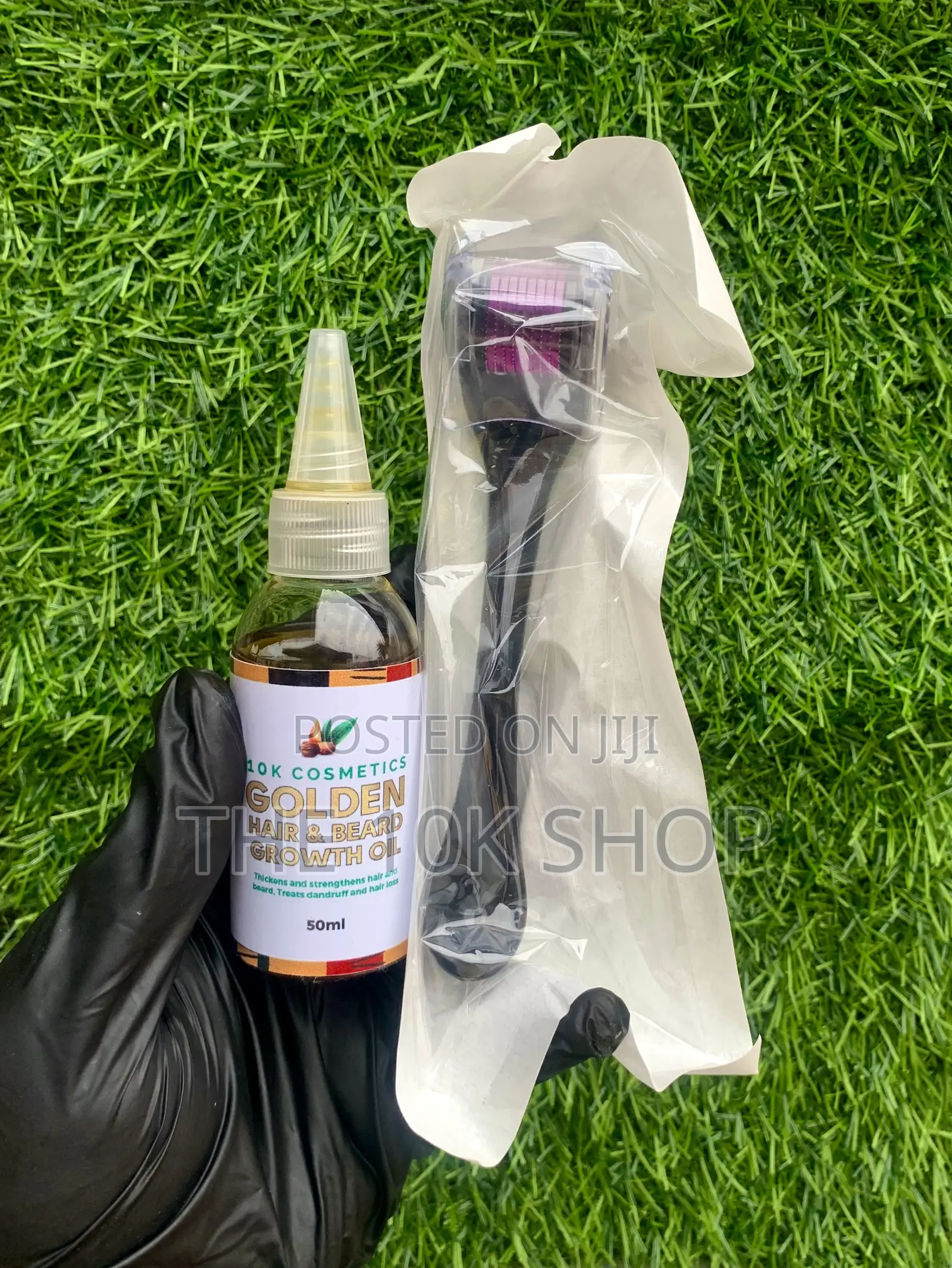 Hair and Beard Growth Oil, Growth Pomade and Derma Roller