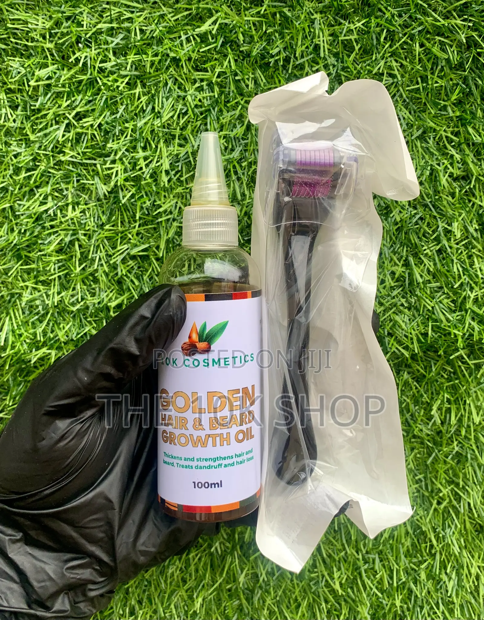 Hair and Beard Growth Oil, Growth Pomade and Derma Roller