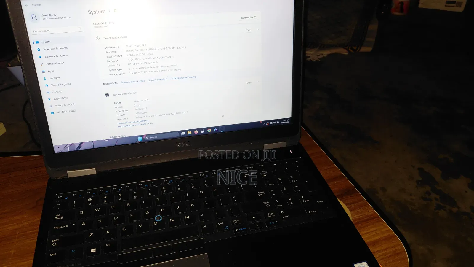 Laptop Dell Precision 3510 8GB Intel Core i5 SSD 256GB