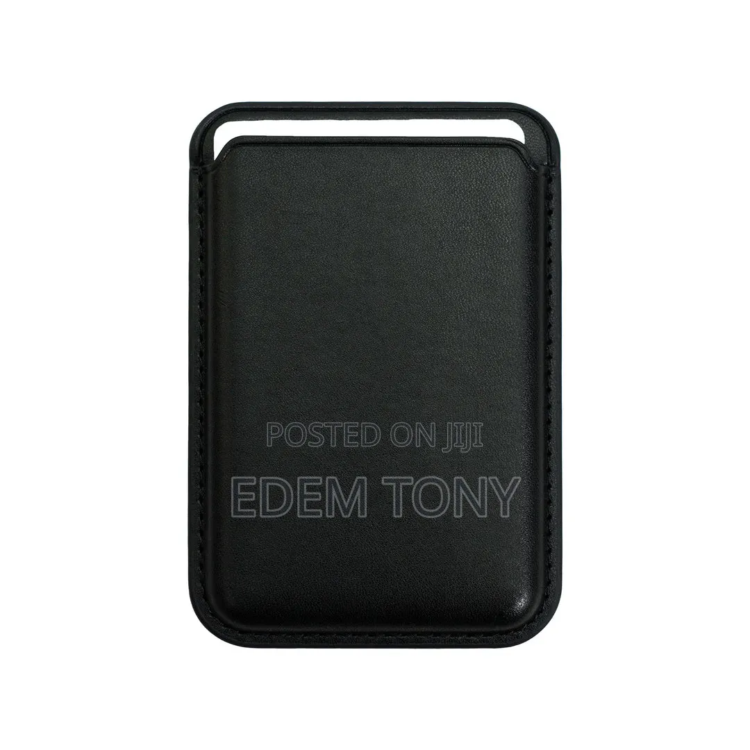 JETech Leather MagSafe Wallet Case for iPhone, Black