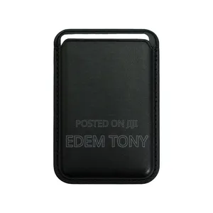 JETech Leather MagSafe Wallet Case for iPhone, Black