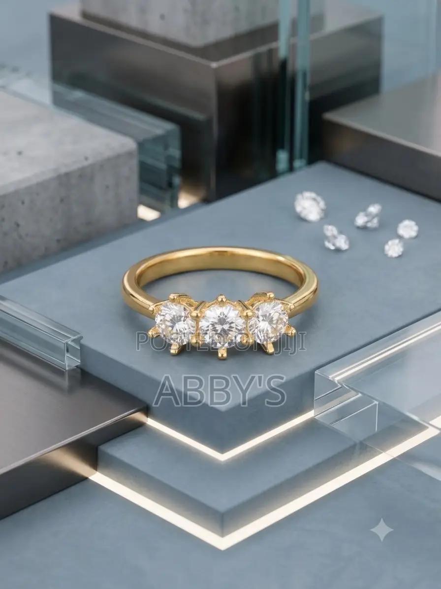 Non Fading Stainless Gold Engagement/Promise Ring