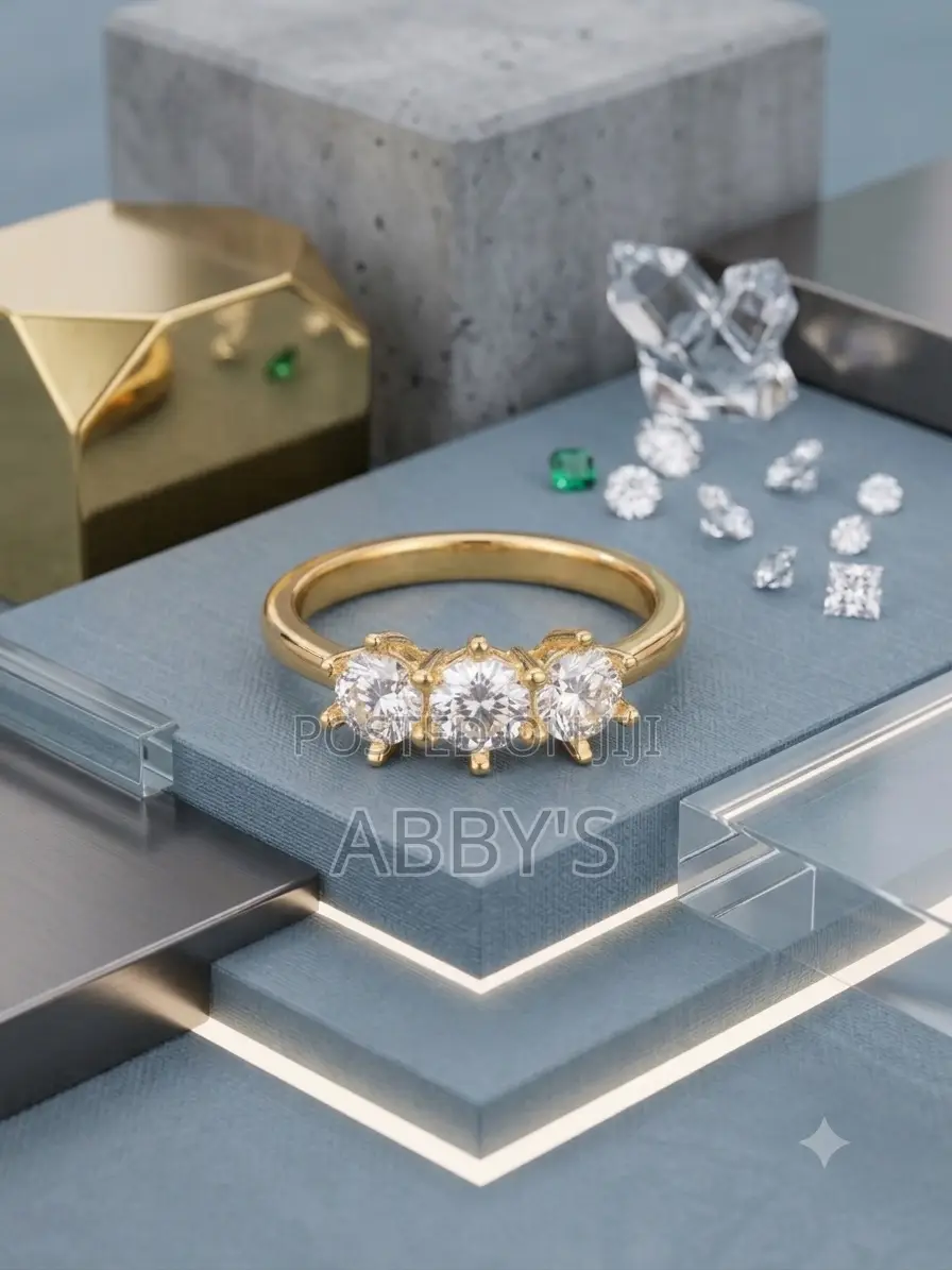 Non Fading Stainless Gold Engagement/Promise Ring