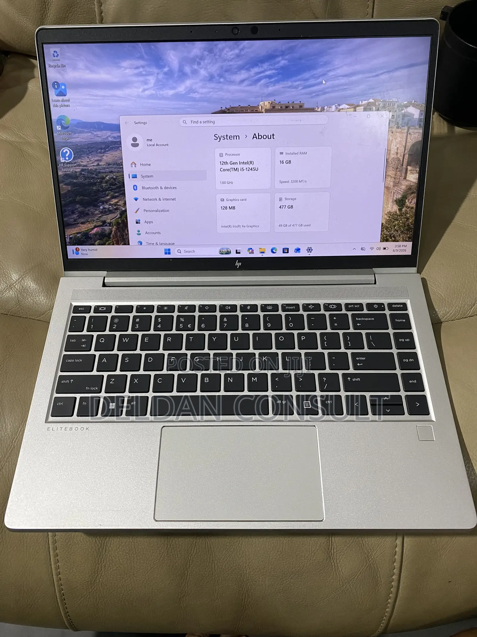 Laptop HP EliteBook 640 G9 16GB Intel Core i5 SSD 256GB