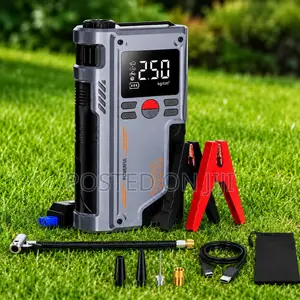 4 in 1 Car Jump Starter and Tire Pump Kit Complete Set