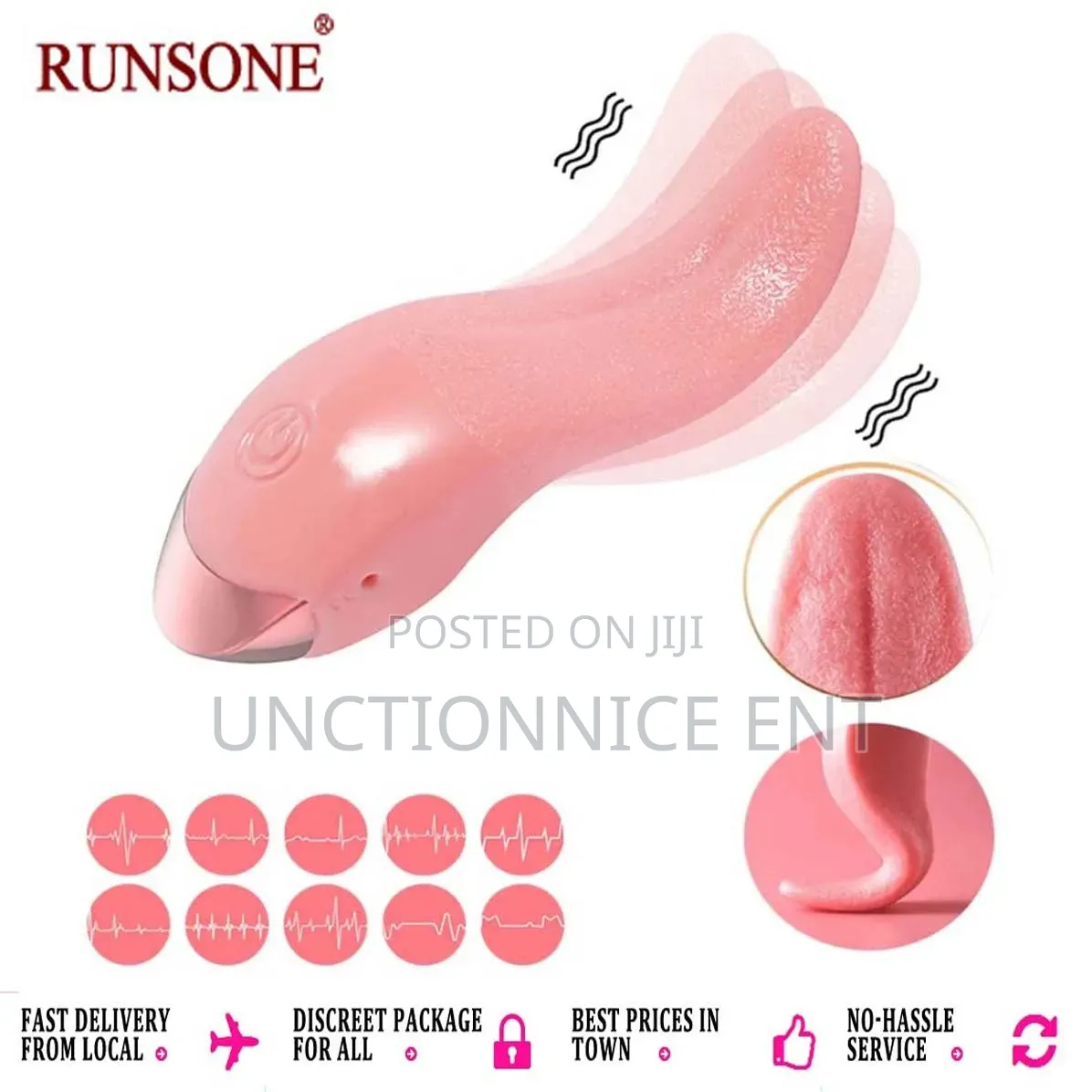 Realistic Tongue Licking Stimulator Nipples Clitoris Vibrator Sex Toy