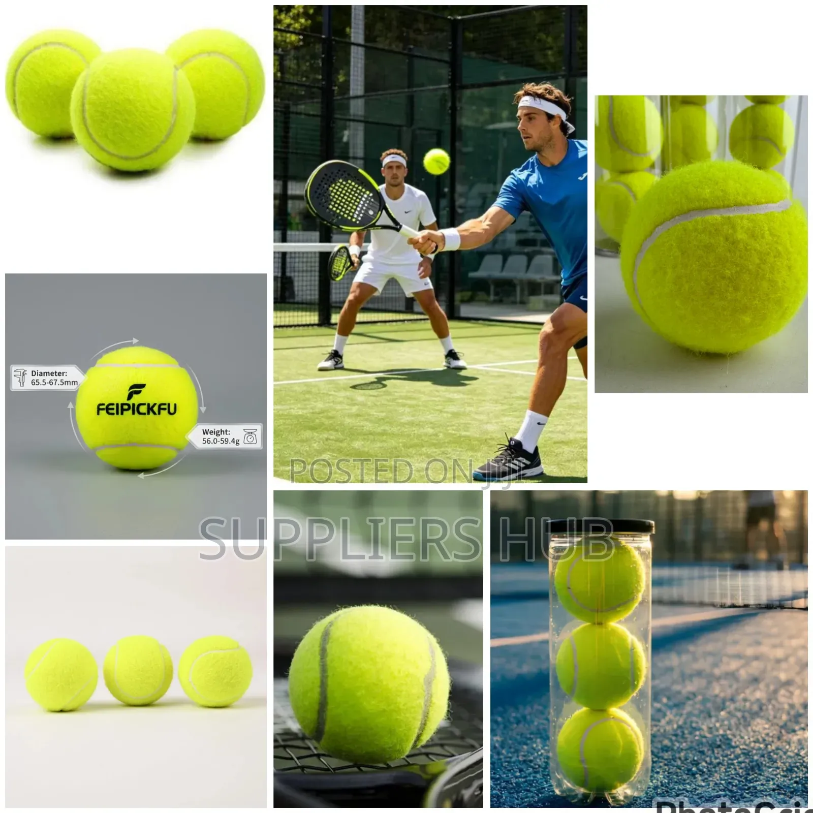 3piece Premium Eco-Friendly Tennis Ball With High Rebounce