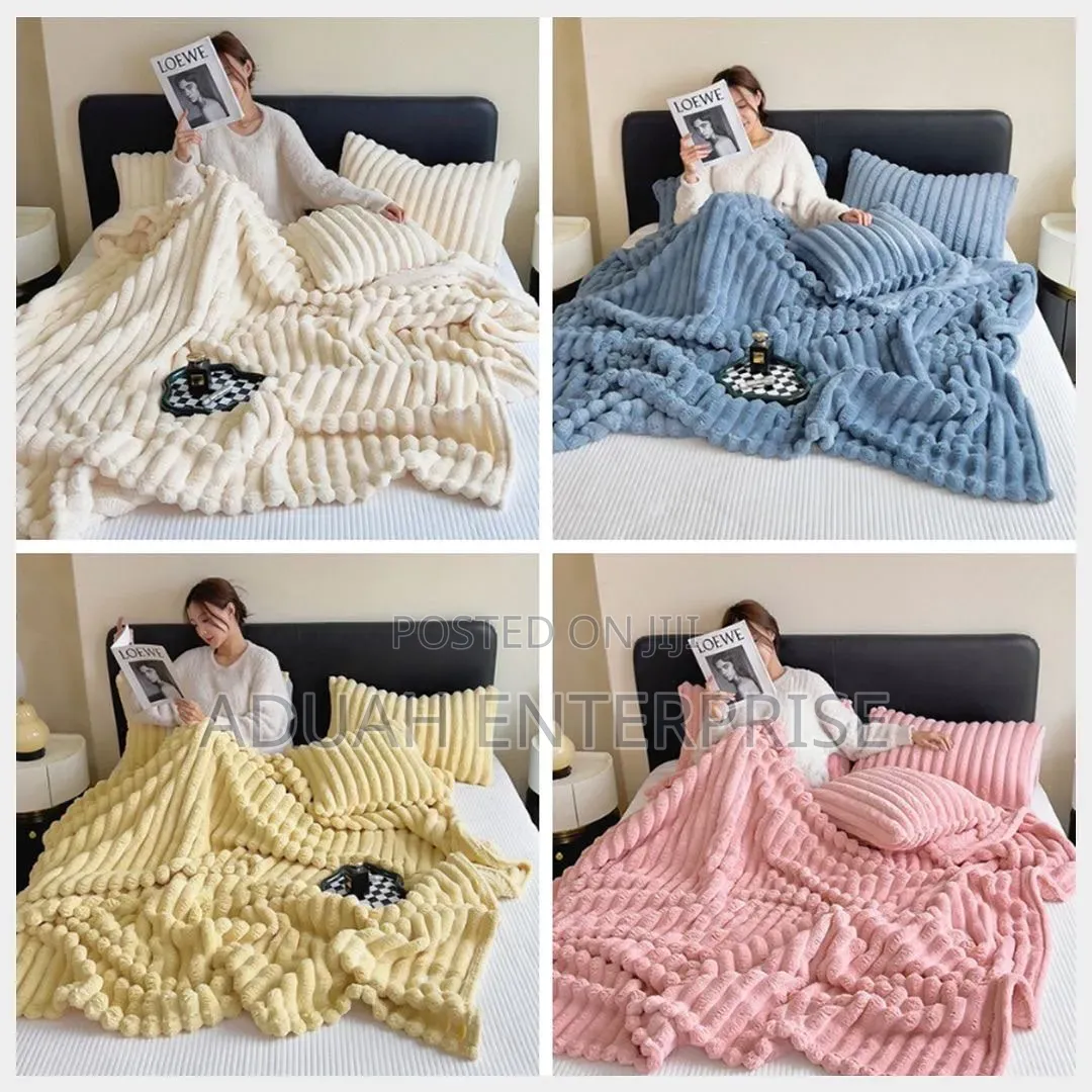 King-Size Fluffy Bedsheets With 2 Pillowcases