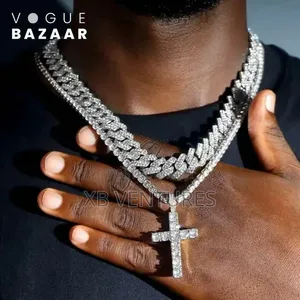 2 PCs
Hip Hop Iced Out Link Necklace Set 
 Jewelry