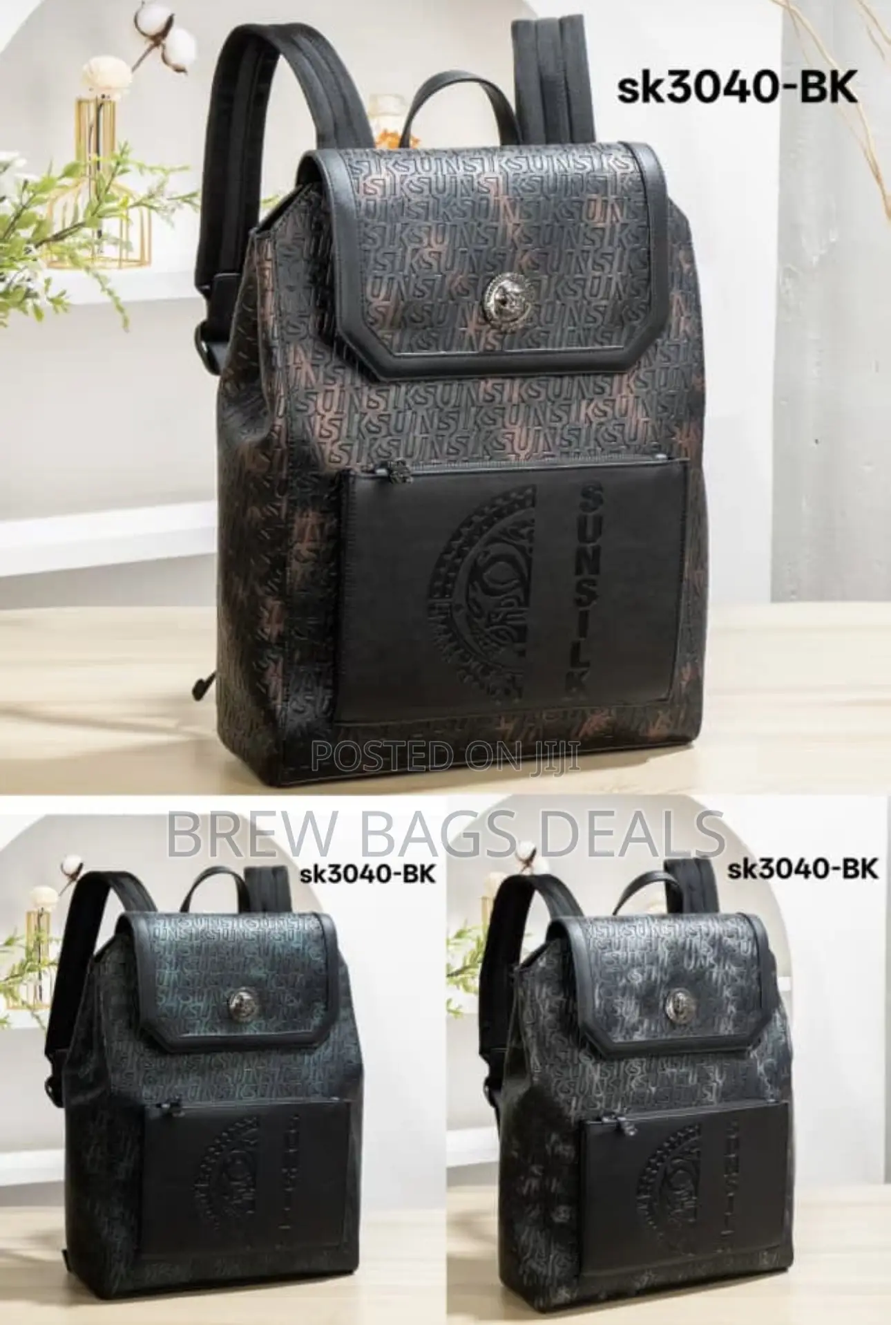 Premium Quality Thick Leather Sunsilk Backpack.