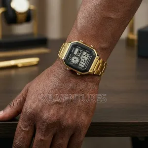 Luxury Gold LED Digital Watch