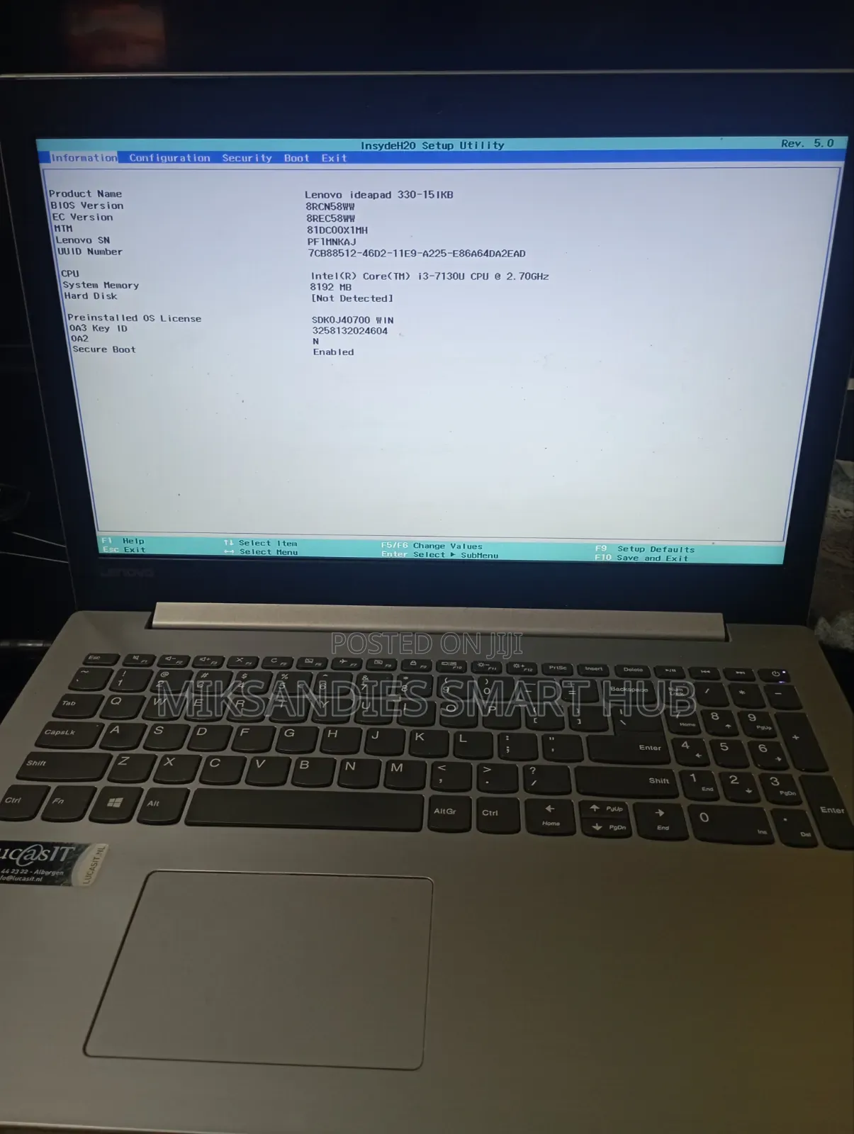 Laptop Lenovo IdeaPad 330 8GB Intel Core i3 SSD 256GB