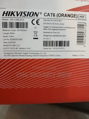 Hikvision Cat6 UTP Cable DS-1LN6UZCO