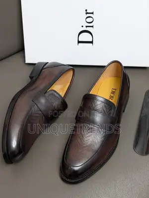 High Quality DIOR Leather Loafers (Brown)