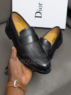 Luxury DIOR Leather Loafers (Black)
