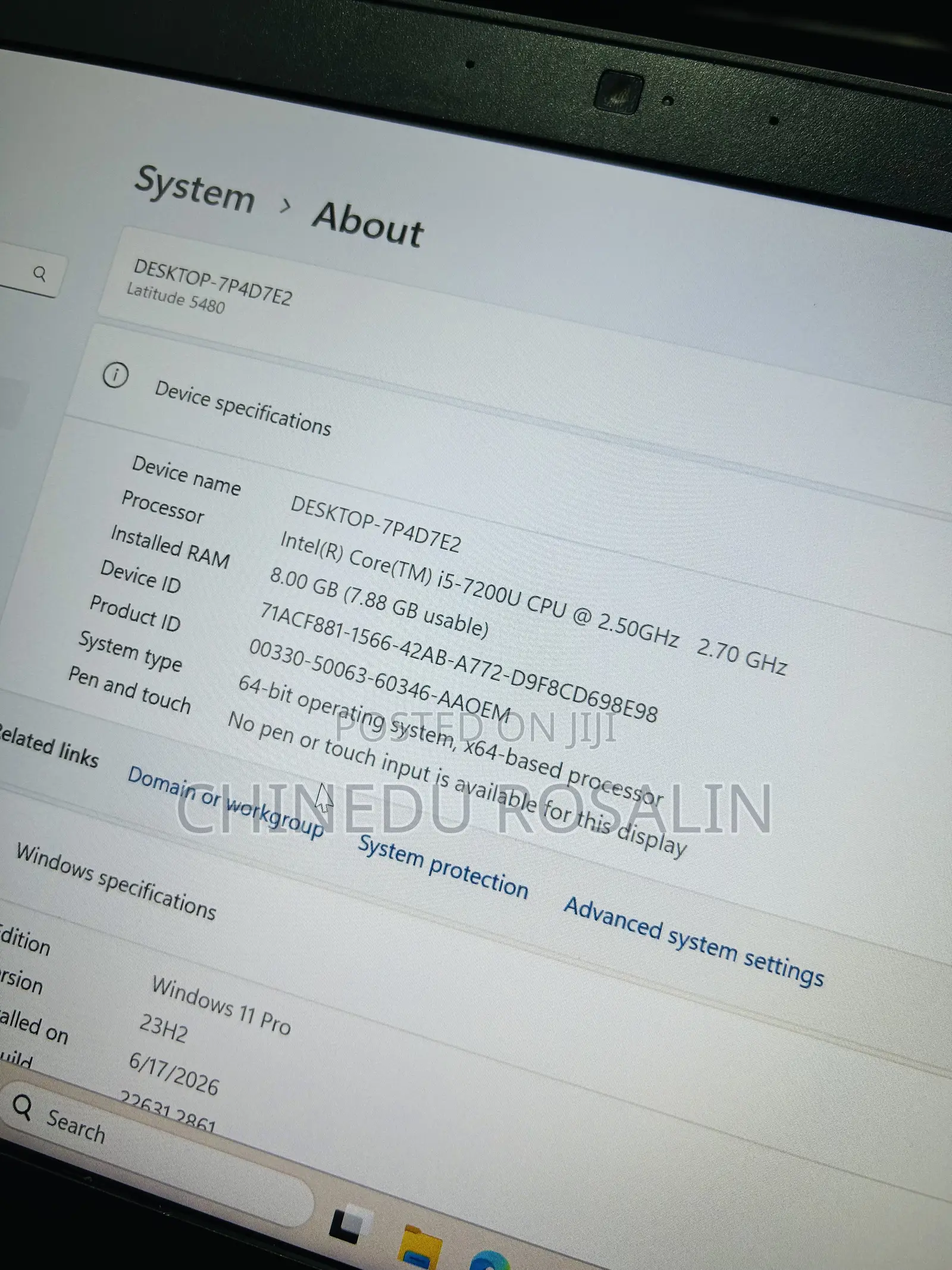 Laptop Dell Latitude 14 5480 8GB Intel Core i5 SSD 128GB
