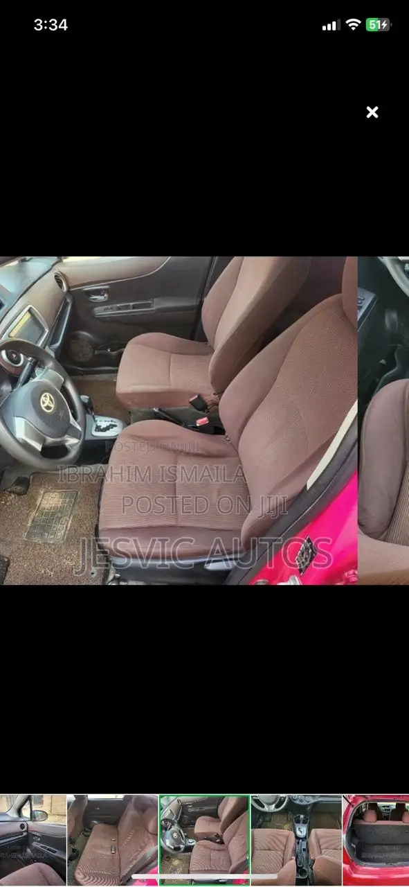 Toyota Vitz 1.3 AWD 3dr 2012 Pink
