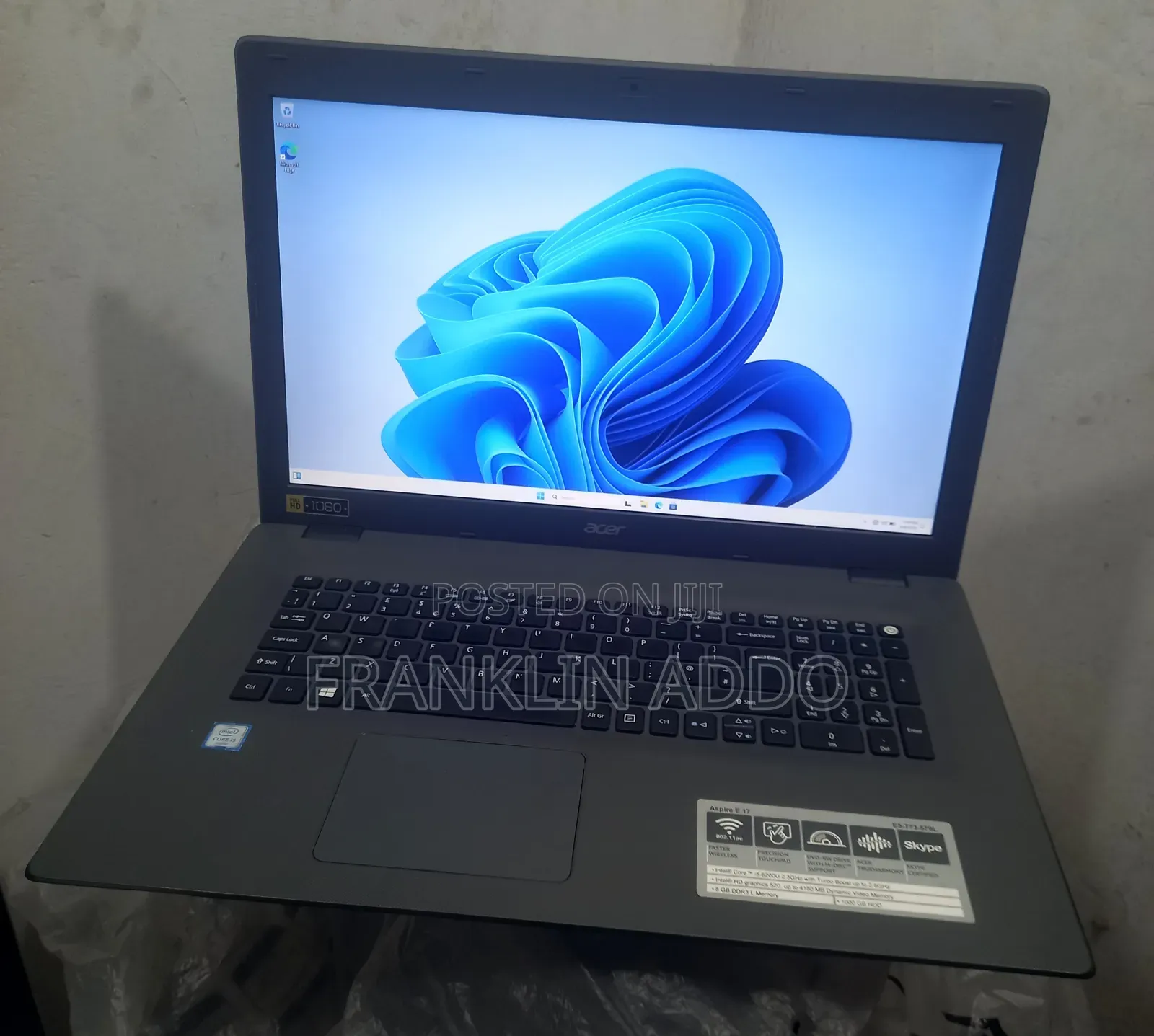 Laptop Acer Aspire 17 8GB Intel Core i5 HDD 500GB