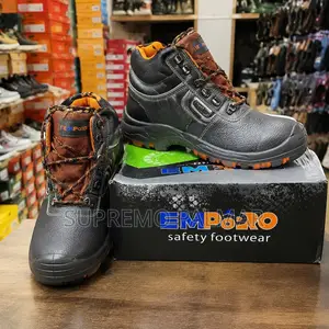 Emporo Leather Safety Boots – Steel Toe Industrial Work Boots