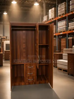 All-in-One Modern Wardrobe: Hanging Space, Mirror Drawer/ 3 Door