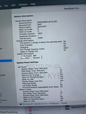 Laptop Apple MacBook Pro 2019 8GB Intel Core i5 SSD 128GB