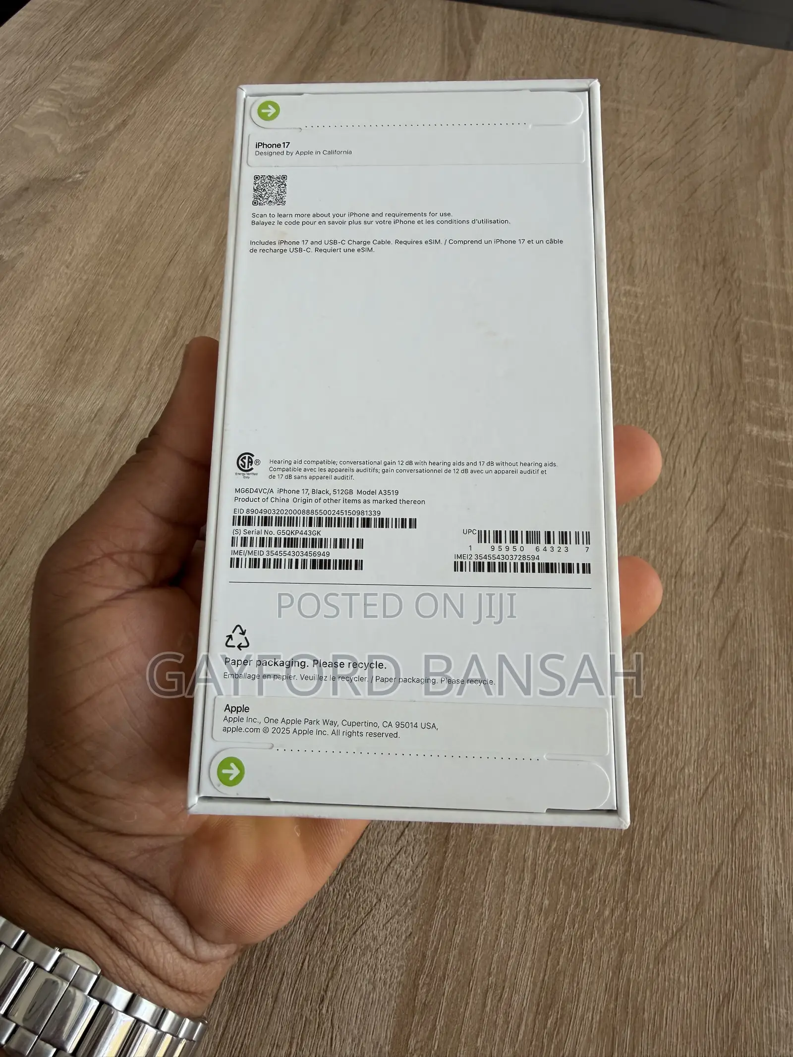 New Apple iPhone 17 512 GB Black