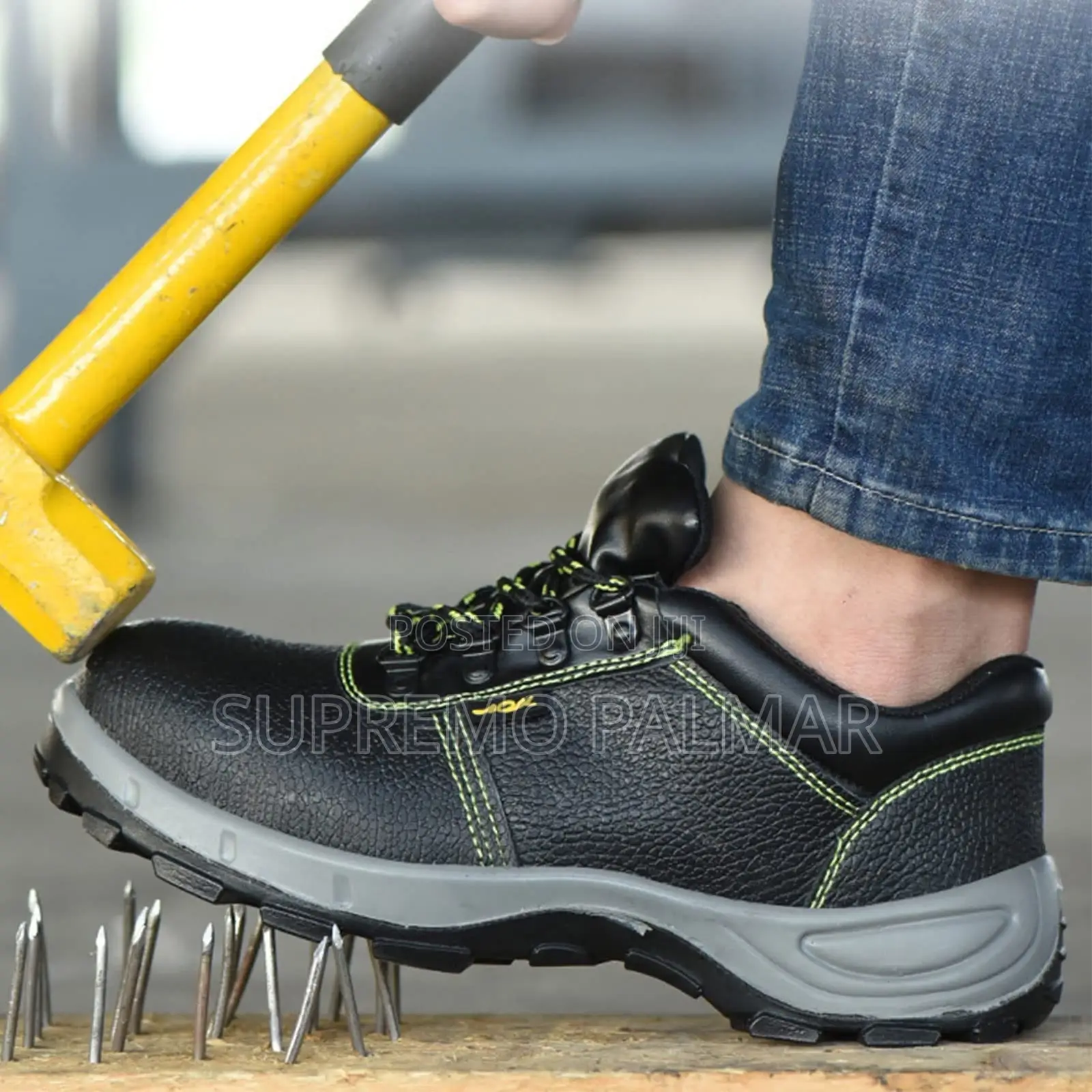 Emporo Steel Toe Safety Boots – Anti-Slip Leather Work Boots