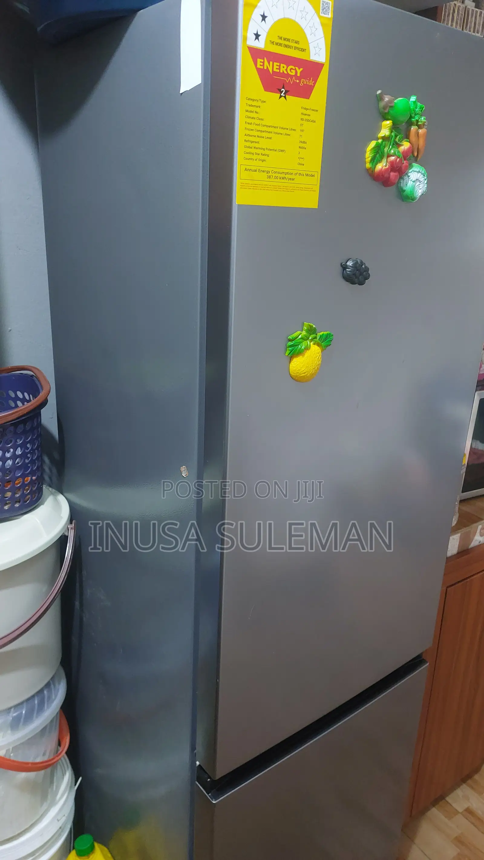 Hisense Fridge 268L 2 Doors Very Neat