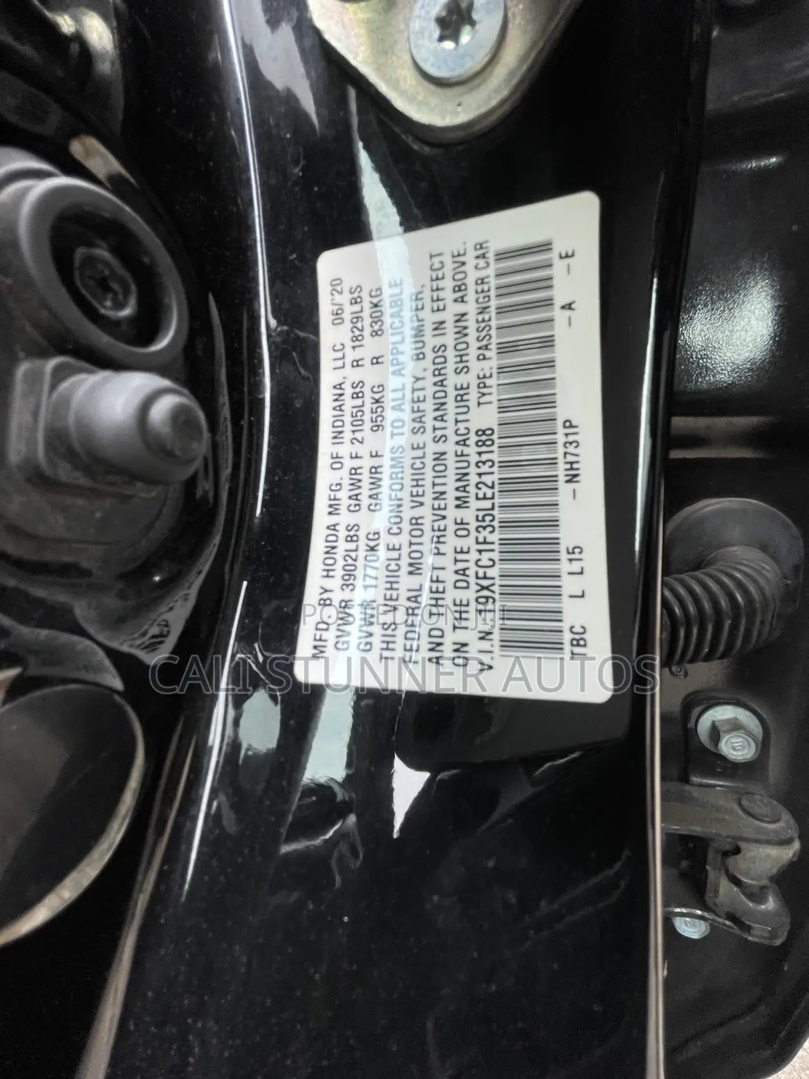 Honda Civic EX-L Sedan 2020 Black