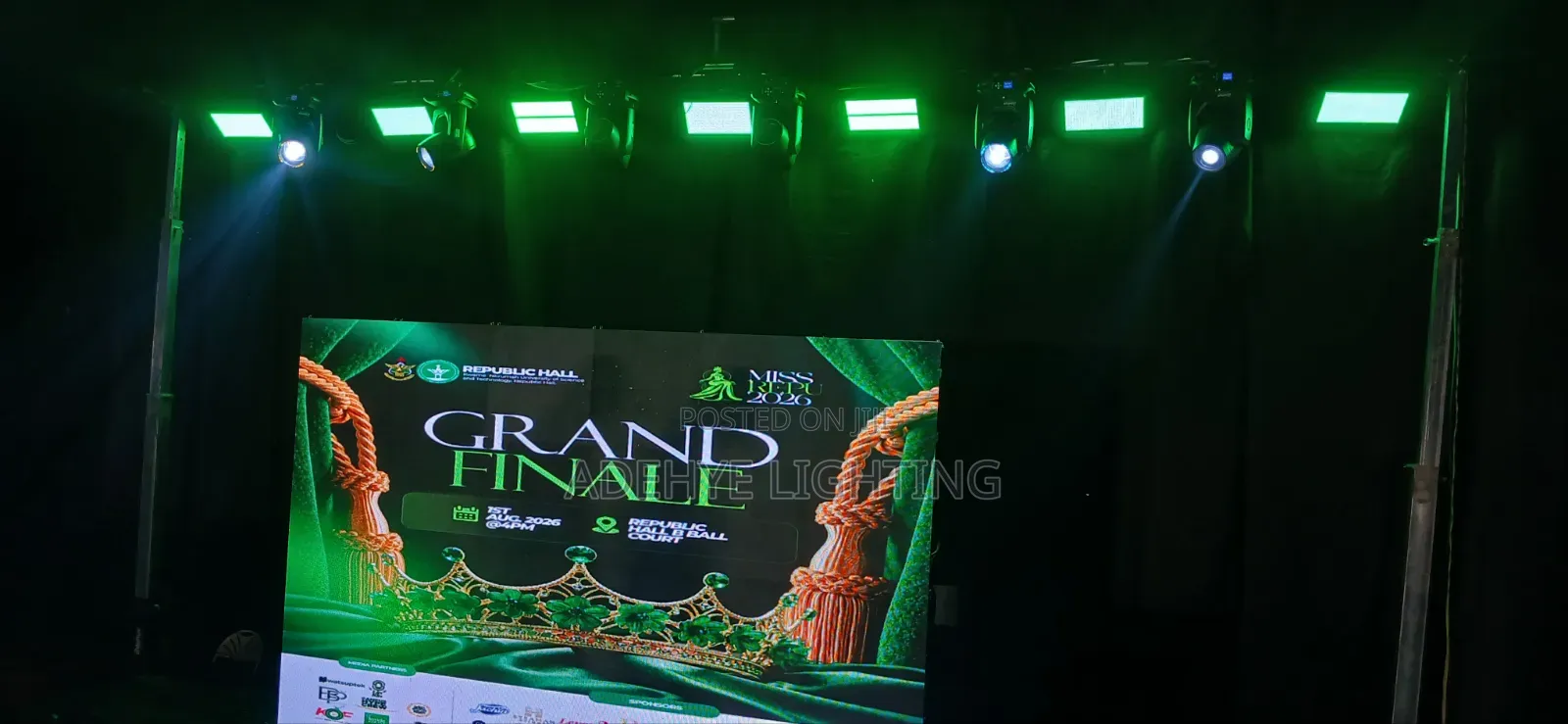 Platform,Trusses, Lighting System and Led Screen Pannels for Rentals