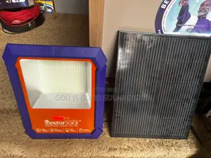 800w Solar Led Floodlight With Panel, Remote Control, Timer Functions