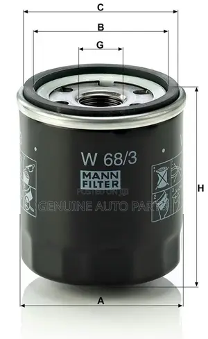 Mann Filter W 68/3 Oil Filter (Toyota, Mazda, Lexus, and More)