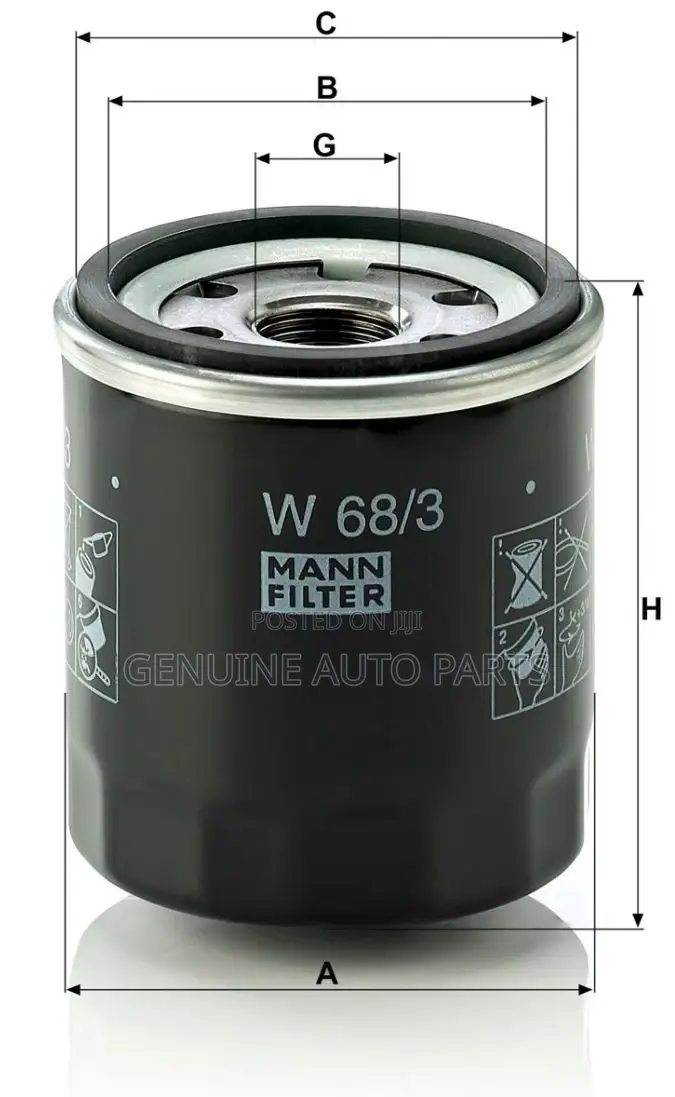 Mann Filter W 68/3 Oil Filter (Toyota, Mazda, Lexus, and More)