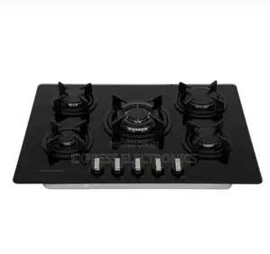 Uktra Morden Sleek Built-in Gas Hob, 5 Burners, Black MG90GQ095AL1B-BS