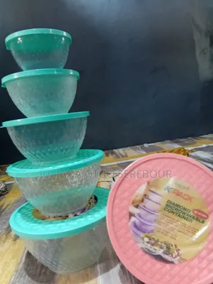 K_pack Microwavable and Freezer Bowl. 5 in 1