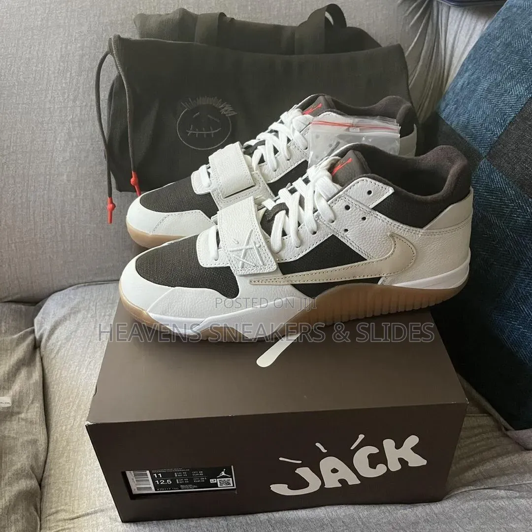 Travis Scott X Air Jordan Jumpman Jack TR in the "Sail and Dark Mocha"