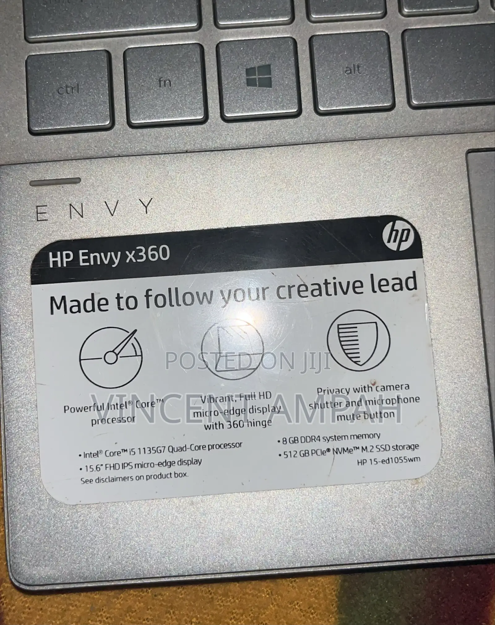 Laptop HP 15-dw1197nia 8GB Intel Core i5 HDD 512GB