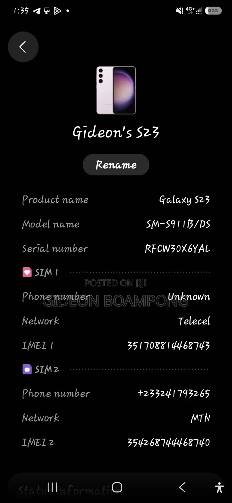 Samsung Galaxy S23 256 GB Pink