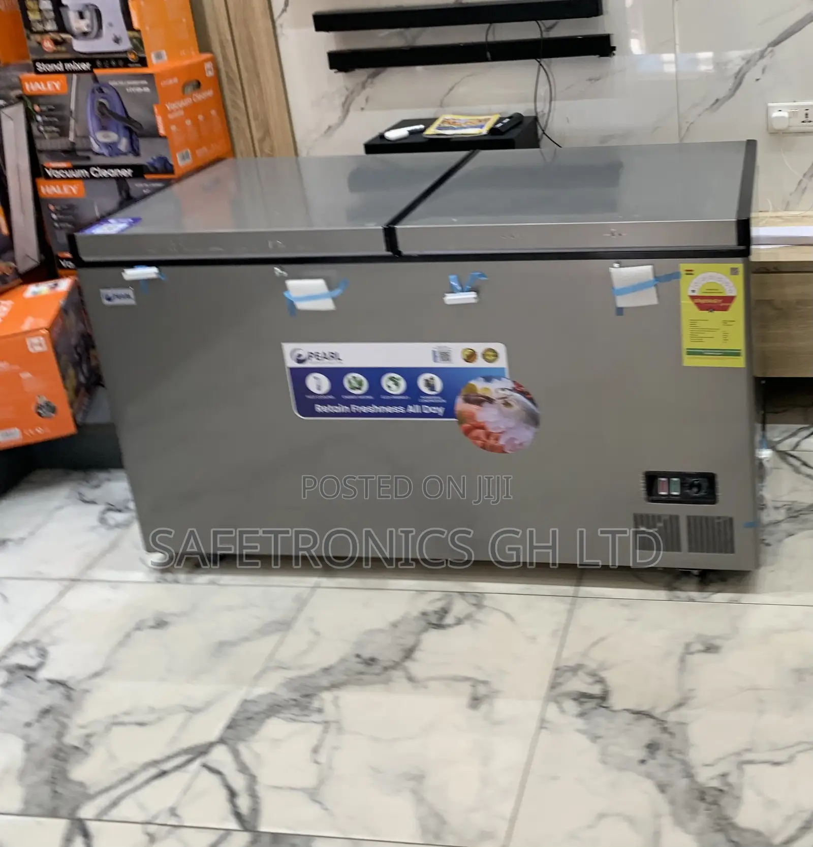 Authentic Grey Pearl PCF-5310 418L Double-Door Electric Chest Freezer